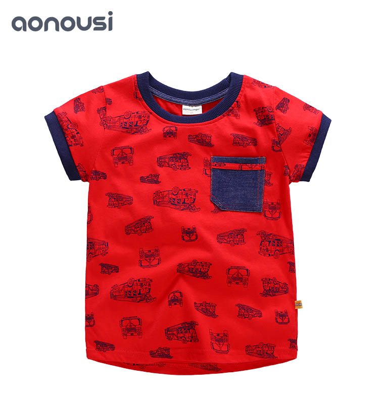 Summer 2019 New Boys Suit Boys Short Sleeve T-shirt wholesale children's boutique clothing