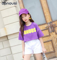 Girls Cotton T-shirts Wholesale of Summer Fashion Brand Children's Wear