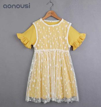 New Design Children'S Clothes Summer Bright Princess Skirt Lace And aby kids clothes Cotton Skirt  