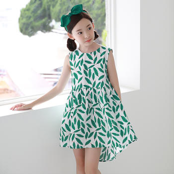 New summer children's wear baby girl dress Korean version floral Beach dress holiday skirt cheap kids clothing