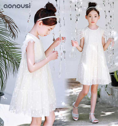 baby Girls lace dress summer dress, children's waistcoat skirt, new Korean version of children's Princess skirt