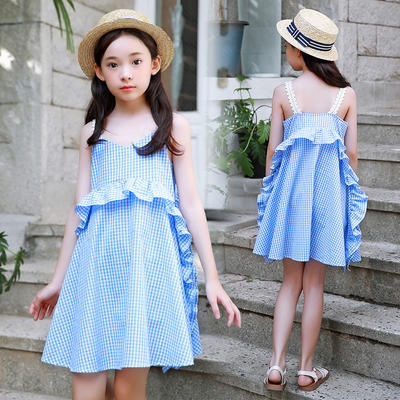 New Girls'Dresses in Summer of 2019 Leisure Fashion Korean Kids' Dresses little girl clothing