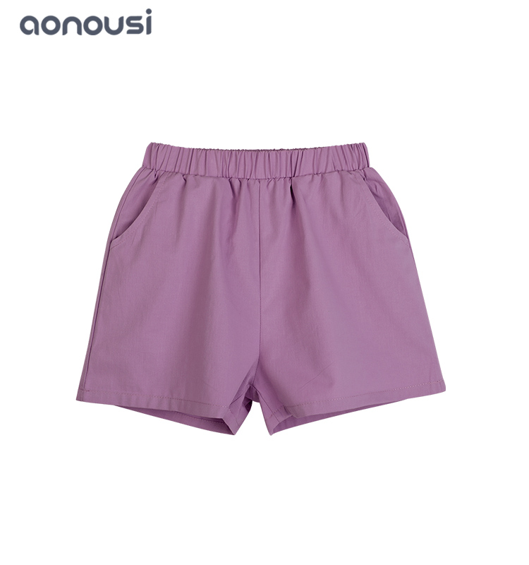 wholesale girls clothes  fashion  Korean version Cotton shorts girls purple short pants