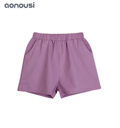 wholesale girls clothes  fashion  Korean version Cotton shorts girls purple short pants