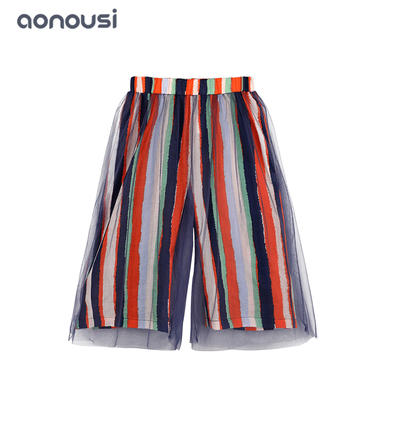 2019 new design girl pants summer cotton clothes girls wholesale colorful pants