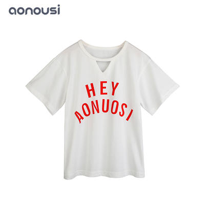 Girls t shirt letter print t shirt tops for girls wholesale girls t shirts causal clothes