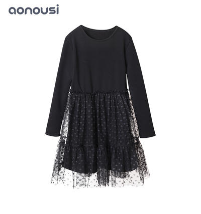 wholesale girls clothing kids baby girl fashion lace dresses long sleeves winter lace dresses