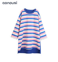 Kids clothing children designer dresses causal t shirt dresses wholesale girls fashion loose striped dress