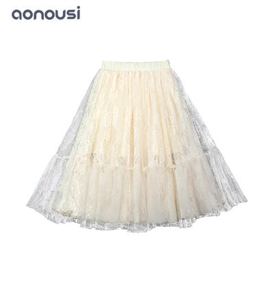 wholesale girls fashion dresses 2019 new design skirt Autumn Winter lace dresses