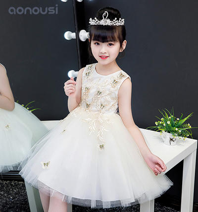 Lovely princess summer girls kids compere evening dresses performance dresses china wholesale girls clothing