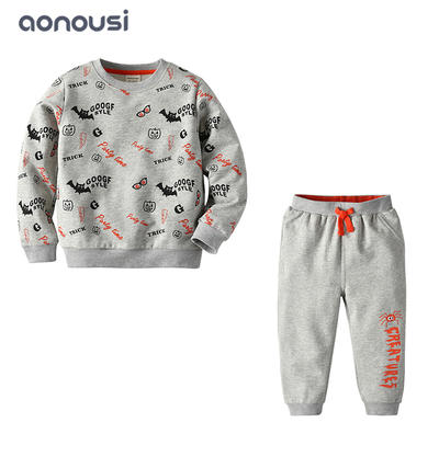 2019 new design Autumn boys clothing children cartoon bat suits fashion boys wholesale
