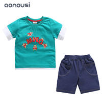 kids clothing boy summer sets 2019 summer Korean version middle big boys fashion two pieces boys clothing suppliers