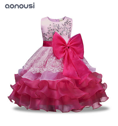 Princess dresses girls bubble lace evening wholesale girls  Performance dresses clothing