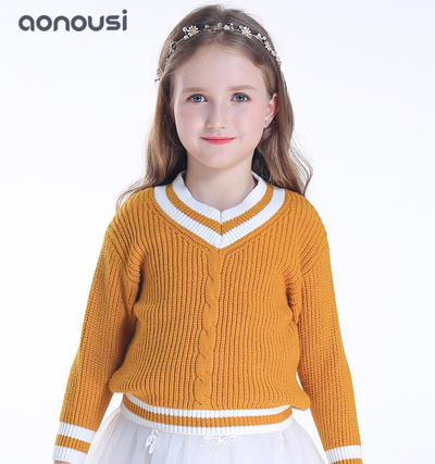 Girls pullovers sweater  children long sleeves warm peruvian sweater for children wholesale girls clothing china