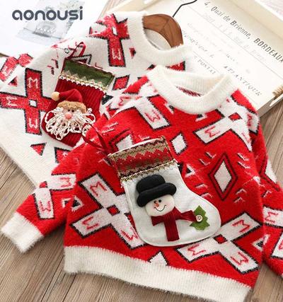 Girls clothes Christmas sweaters peruvian sweater for children girls top wholesale