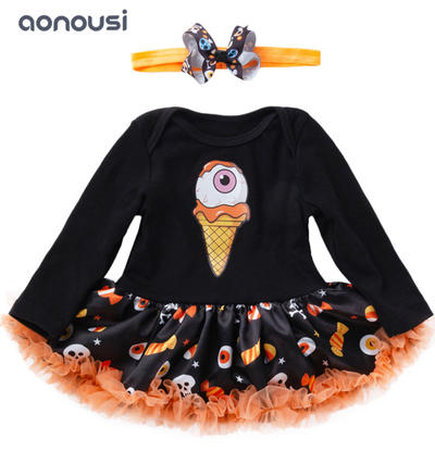 Halloween clothing long sleeves soft baby  christmas clothing  girls wholesale clothing supplier