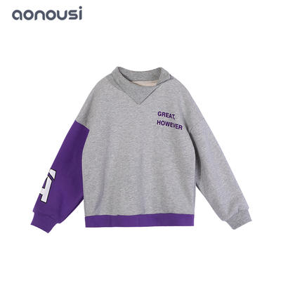 kids t shirts letter printing sweatshirt fashion Autumn pullover girls top wholesale
